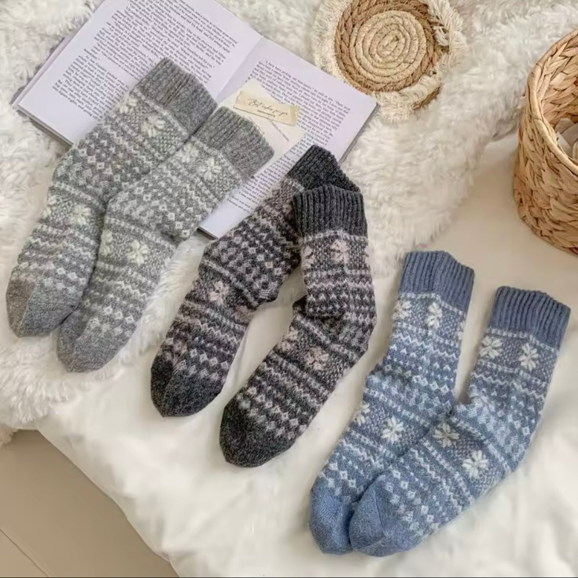 The Fluffy Folk Winter Christmas Socks