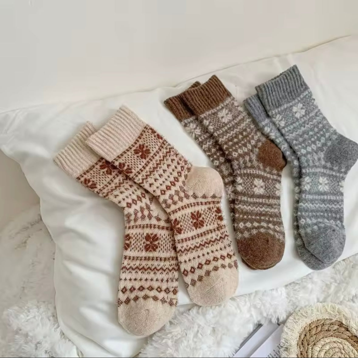 The Fluffy Folk Winter Christmas Socks